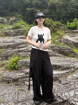 「aeae（エーイーエーイー）のアイテム」を使った、めいかさん（レディース・159cm）の夏コーディネート