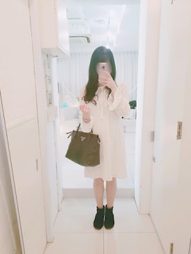 「abc une face（アーベーセーアンフェイス）のアイテム（ワンピース/ドレス）」を使った、pさん（レディース・151cm）の秋コーディネート