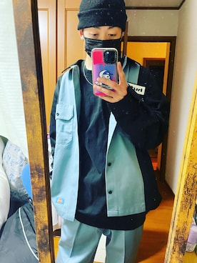 「HUF」｜「アイテム（ジャケット/アウター）」を使った、daichihさん（メンズ・165cm）の冬コーディネート