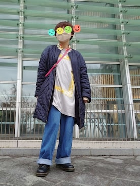 「ミックススタイル」｜「アイテム（その他アウター）」を使った、kumakichikichi🏳️‍🌈さん（レディース・147cm）の春コーディネート