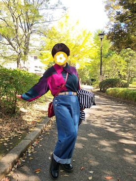 「To b. by agnes b.（トゥービーバイアニエスベー）のアイテム（ショルダーバッグ）」を使った、kumakichikichi🏳️‍🌈さん（レディース・147cm）の秋コーディネート