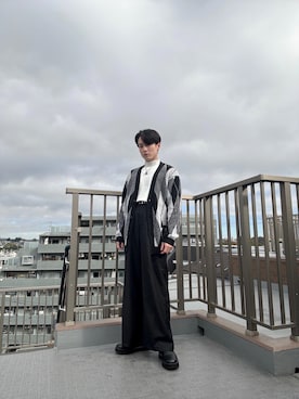 「アイテム（カーディガン/ボレロ）」を使った、Ryujiさん（メンズ・168cm）の秋コーディネート