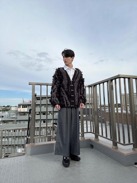 「アイテム（カーディガン/ボレロ）」を使った、Ryujiさん（メンズ・168cm・20代）の秋コーディネート