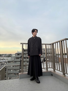 「アイテム（セットアップ）」を使った、Ryujiさん（メンズ・168cm）の秋コーディネート