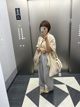 「アイテム（スウェットパンツ）」を使った、AKOさん（レディース・147cm）の秋コーディネート