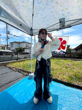 「シースルー」｜「アイテム（その他トップス）」を使った、annさん（レディース・147cm）の夏コーディネート