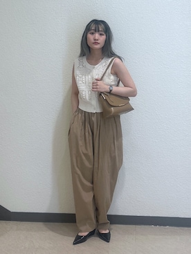 「アイテム（パンプス）」を使った、17mfmさん（レディース・158cm）の夏コーディネート