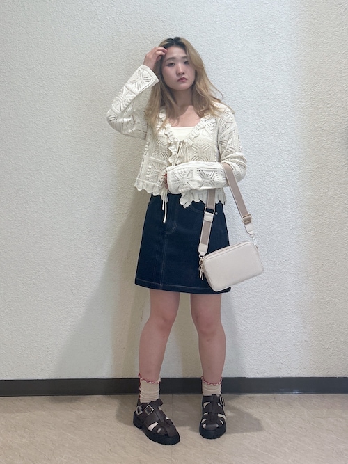 ★MAX MARA LEISURE★アウトレット★デニム風ミニスカート♪♪ FREE'S MART（フリーズマート）の「［レイヤード可］デニム