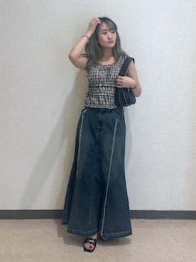 「アイテム（スカート）」を使った、17mfmさん（レディース・158cm）の夏コーディネート