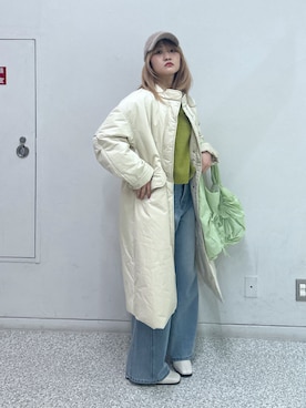 「FREE'S MART（フリーズマート）のアイテム（その他アウター）」を使った、17mfmさん（レディース・158cm）の冬コーディネート