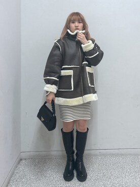 「FREE'S MART（フリーズマート）のアイテム（ジャケット/アウター）」を使った、17mfmさん（レディース・158cm）の秋コーディネート