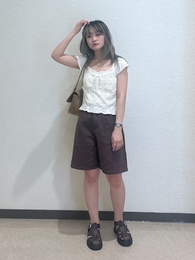 「FREE'S MART（フリーズマート）のアイテム」を使った、17mfmさん（レディース・158cm）の夏コーディネート
