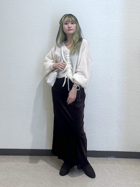 「ニット/セーター」｜「アイテム（ワンピース/ドレス）」を使った、17mfmさん（レディース・158cm）の秋コーディネート