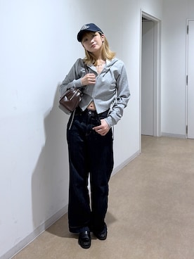 「FREE'S MART（フリーズマート）のアイテム（パンツ）」を使った、17mfmさん（レディース・158cm）の秋コーディネート
