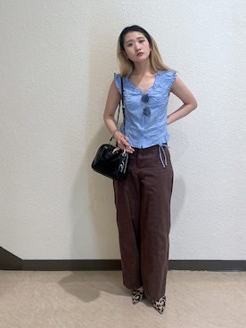 「FREE'S MART（フリーズマート）のアイテム（パンプス）」を使った、17mfmさん（レディース・158cm）の夏コーディネート