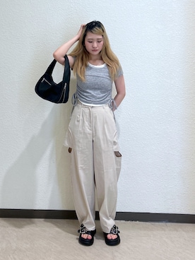 「FREE'S MART（フリーズマート）のアイテム」を使った、17mfmさん（骨格ナチュラル・レディース・158cm）の夏コーディネート