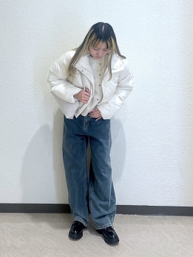 「FREE'S MART（フリーズマート）のアイテム（ブルゾン）」を使った、17mfmさん（レディース・158cm）の冬コーディネート