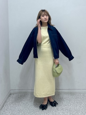 「FREE'S MART（フリーズマート）のアイテム（デニムジャケット）」を使った、17mfmさん（レディース・158cm）の秋コーディネート