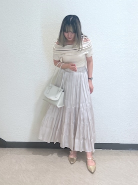 「アイテム（パンプス）」を使った、17mfmさん（レディース・158cm）の夏コーディネート