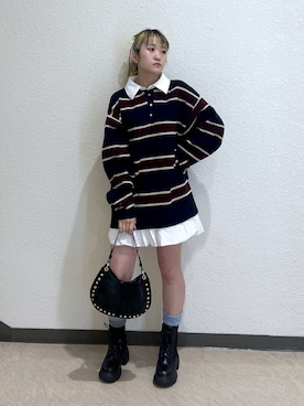 「FREE'S MART（フリーズマート）のアイテム（シューズ）」を使った、17mfmさん（レディース・158cm）の冬コーディネート