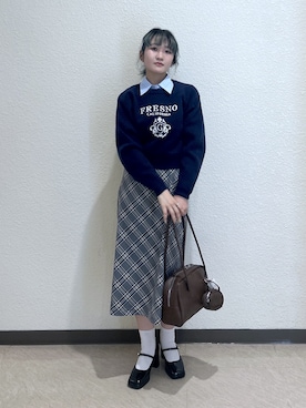 17mfmさん（骨格ナチュラル・レディース・158cm）の秋コーディネート