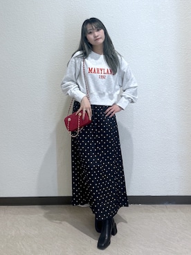 「FREE'S MART（フリーズマート）のアイテム（トートバッグ）」を使った、17mfmさん（レディース・158cm）の秋コーディネート