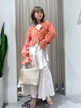 「アイテム（タンクトップ）」を使った、17mfmさん（レディース・158cm）の夏コーディネート