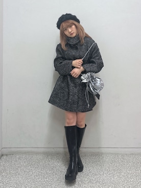 「FREE'S MART（フリーズマート）のアイテム（ハンチング/ベレー帽）」を使った、17mfmさん（レディース・158cm）の秋コーディネート