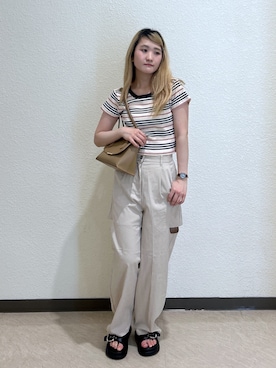 「FREE'S MART（フリーズマート）のアイテム」を使った、17mfmさん（骨格ナチュラル・レディース・158cm）の夏コーディネート