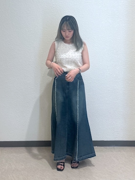 「アイテム（スカート）」を使った、17mfmさん（レディース・158cm）の夏コーディネート