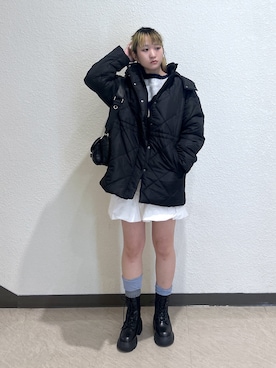 「FREE'S MART（フリーズマート）のアイテム（シューズ）」を使った、17mfmさん（レディース・158cm）の冬コーディネート