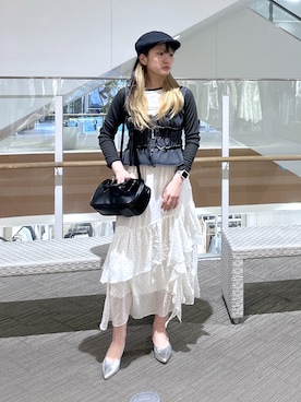 「FREE'S MART（フリーズマート）のアイテム」を使った、17mfmさん（レディース・158cm）の春コーディネート