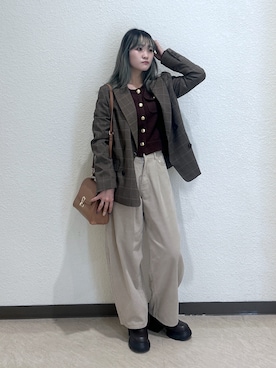 17mfmさん（骨格ナチュラル・レディース・158cm）の秋コーディネート