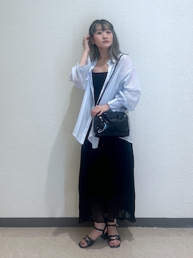 「アイテム（ショルダーバッグ）」を使った、17mfmさん（レディース・158cm）の夏コーディネート