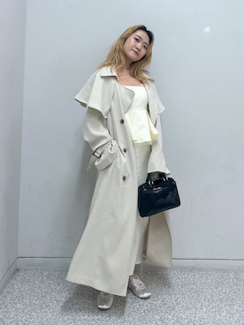 「FREE'S MART（フリーズマート）のアイテム（トレンチコート）」を使った、17mfmさん（レディース・158cm）の冬コーディネート