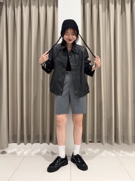 「SENSEOFPLACE」｜「アイテム（帽子）」を使った、おはねさん（レディース・168cm）の秋コーディネート