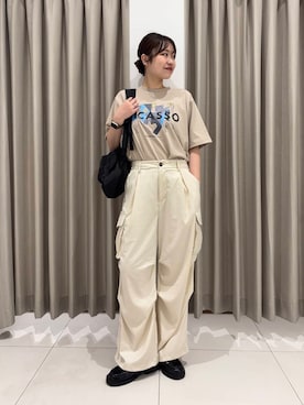 「アイテム（バックパック/リュック）」を使った、おはねさん（レディース・168cm）の夏コーディネート