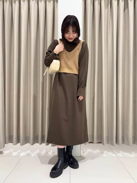 おはねさん（レディース・168cm）の冬コーディネート