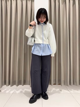 「イエベ」｜「アイテム（スウェット）」を使った、おはねさん（レディース・168cm）の冬コーディネート