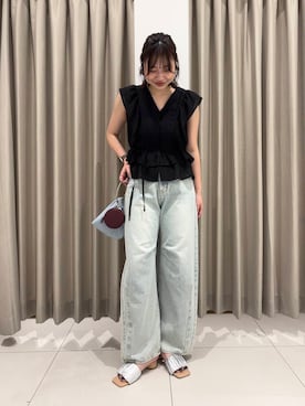 「イエベ」｜「アイテム（サンダル）」を使った、おはねさん（レディース・168cm）の夏コーディネート