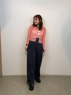 「アイテム（サロペット/オーバーオール、グレー系）」を使った、おはねさん（レディース・168cm）の夏コーディネート