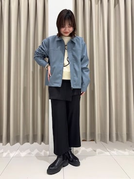 「SENSE OF PLACE by URBAN RESEARCH（センスオブプレイスバイアーバンリサーチ）のFLジップブルゾン（ブルゾン）」を使った、おはねさん（レディース・168cm）の冬コーディネート