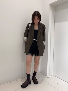「アイテム（テーラードジャケット）」を使った、おはねさん（レディース・168cm）の夏コーディネート
