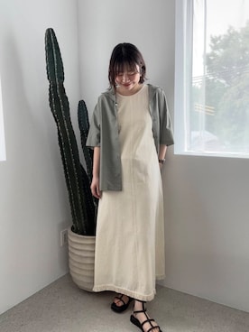 「イエベ」｜「アイテム（ワンピース/ドレス）」を使った、おはねさん（レディース・168cm）の夏コーディネート
