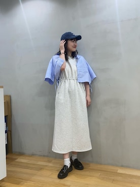 「着痩せコーデ」｜「アイテム（ワンピース/ドレス）」を使った、おはねさん（レディース・168cm）の夏コーディネート