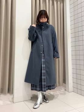 「アイテム（ステンカラーコート）」を使った、おはねさん（レディース・168cm）の秋コーディネート