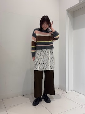 「アイテム（キャミソール）」を使った、おはねさん（レディース・168cm）の冬コーディネート