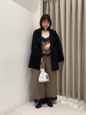 「アイテム（つなぎ/オールインワン）」を使った、おはねさん（レディース・168cm）の冬コーディネート