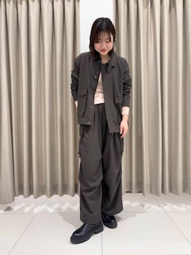 「イエベ」｜「アイテム（ブルゾン）」を使った、おはねさん（レディース・168cm）の冬コーディネート