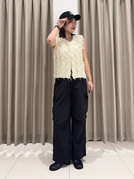 「アイテム（スリッポン）」を使った、おはねさん（レディース・168cm）の秋コーディネート